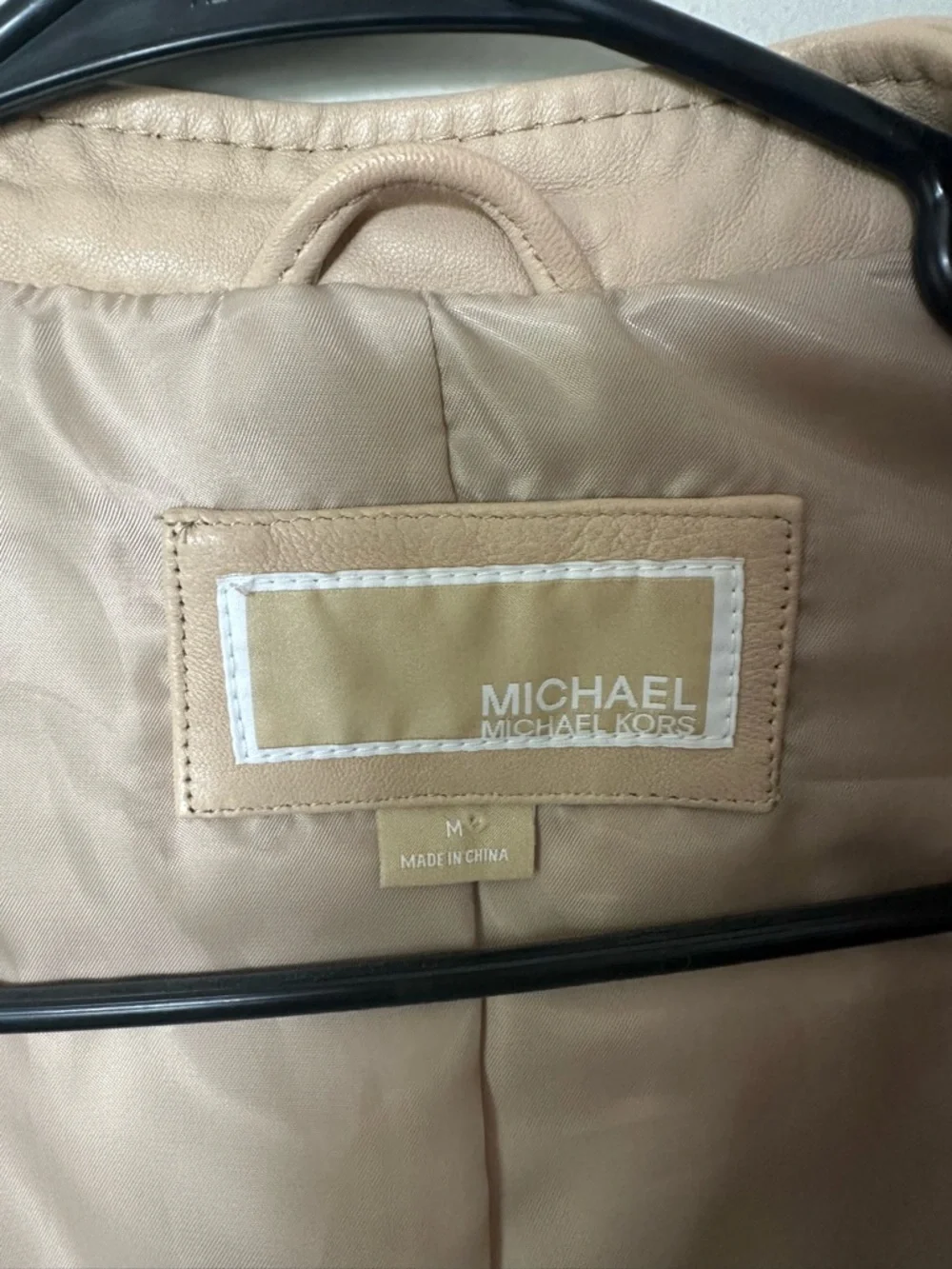 Michael Kors Leather Moto Zip Pocket Jacket - Picture 2 of 7